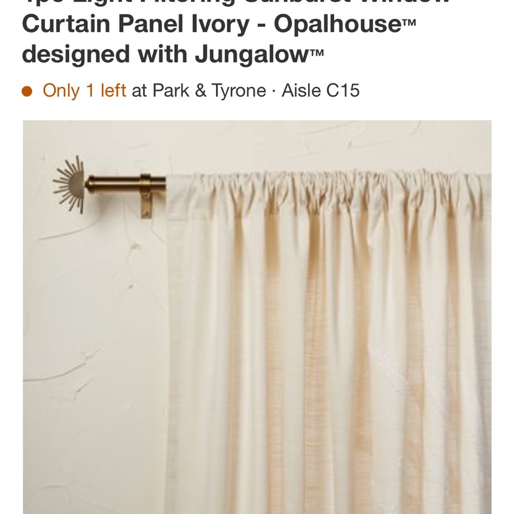 Not for sale Opal house-Jungalow curtains 2 curtains - Picture 4 of 5